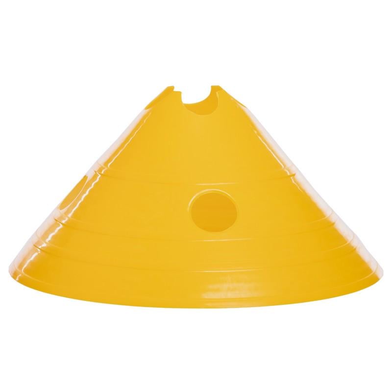 Конус-тарелка тренировочная Zelart SP-Sport C-4605 с отверстиями Желтый (DR007401)