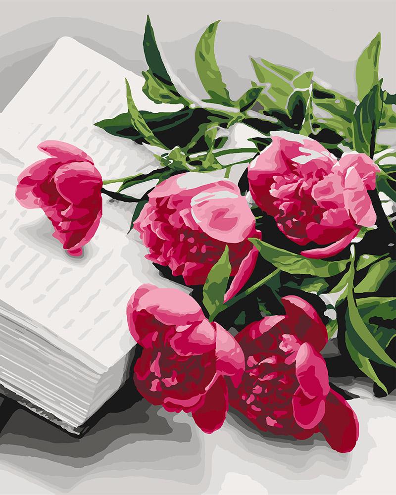 Картина по номерам Идейка "Загадочные пионы" 40х50 см (KH3059)