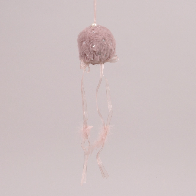 Новогодняя плюшевая подвеска Шарик 8 см (21777) Новогодняя плюшевая подвеска Шарик 8 см (21777)