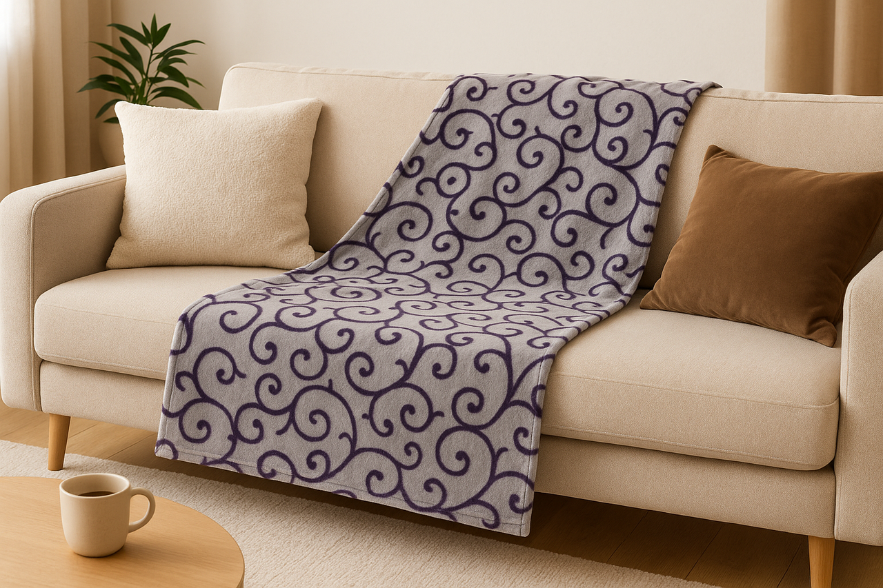 Плед флисовый Узоры 180х220 см Фиолетовый (Pled-2012) Плед флисовый Узоры 180х220 см Фиолетовый (Pled-2012)