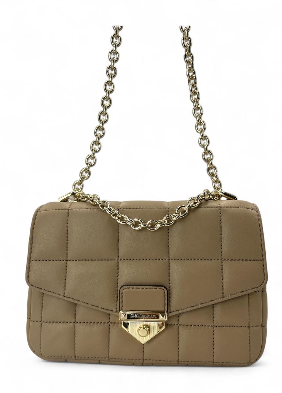 Женская сумка Michael Kors Soho 30H0L1SL1T SM Chain Shldr Leather Кэмел (2767416931)