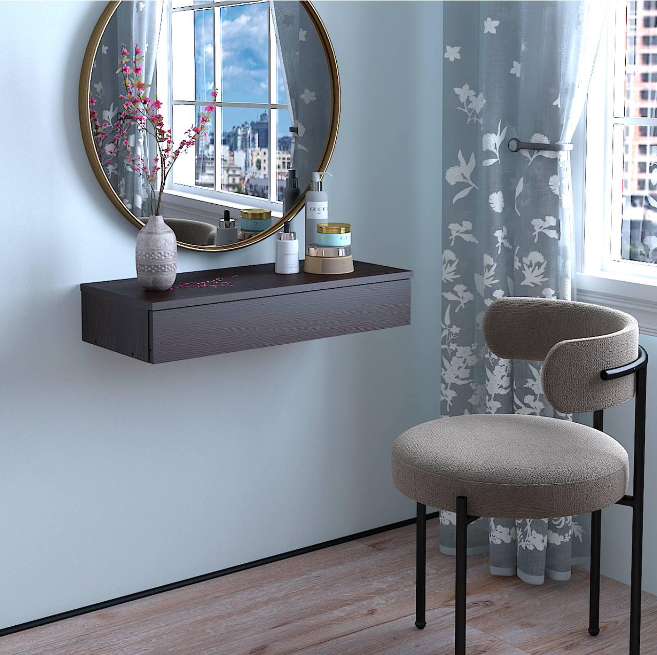 Стіл туалетний підвісний Стелла 1 704х310х130 мм Дуб венге магія - фото 1 Стіл туалетний підвісний Стелла 1 704х310х130 мм Дуб венге магія - фото 1