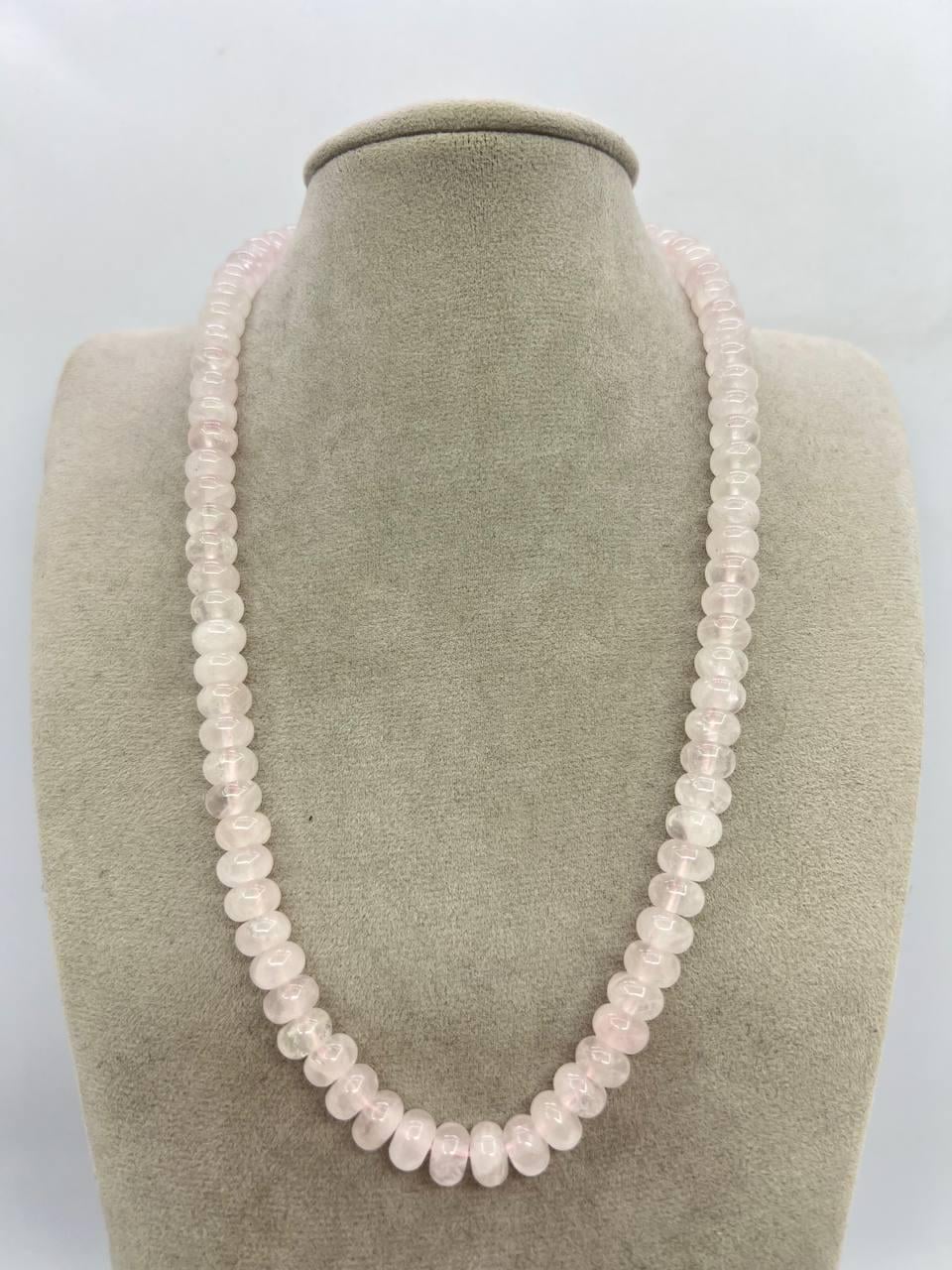 Бусы кварц 5х8 мм 44 см Розовый (11605)