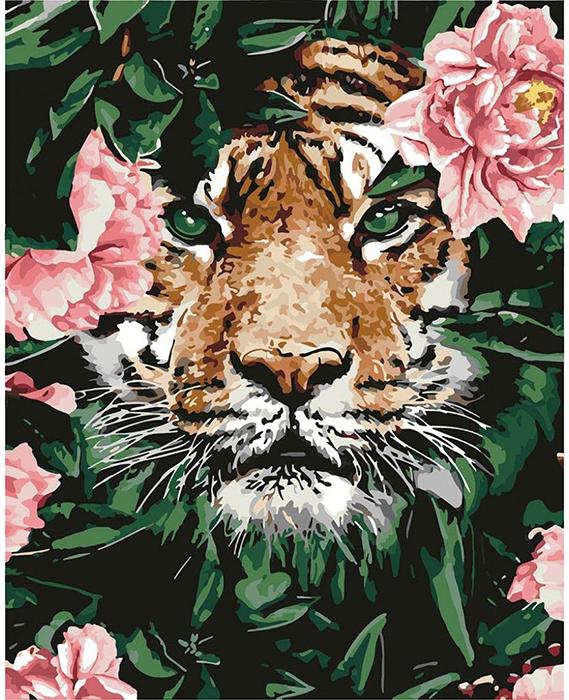 Картина за номерами Ідейка "Відважний тигр" 40х50 см (KHO4172)