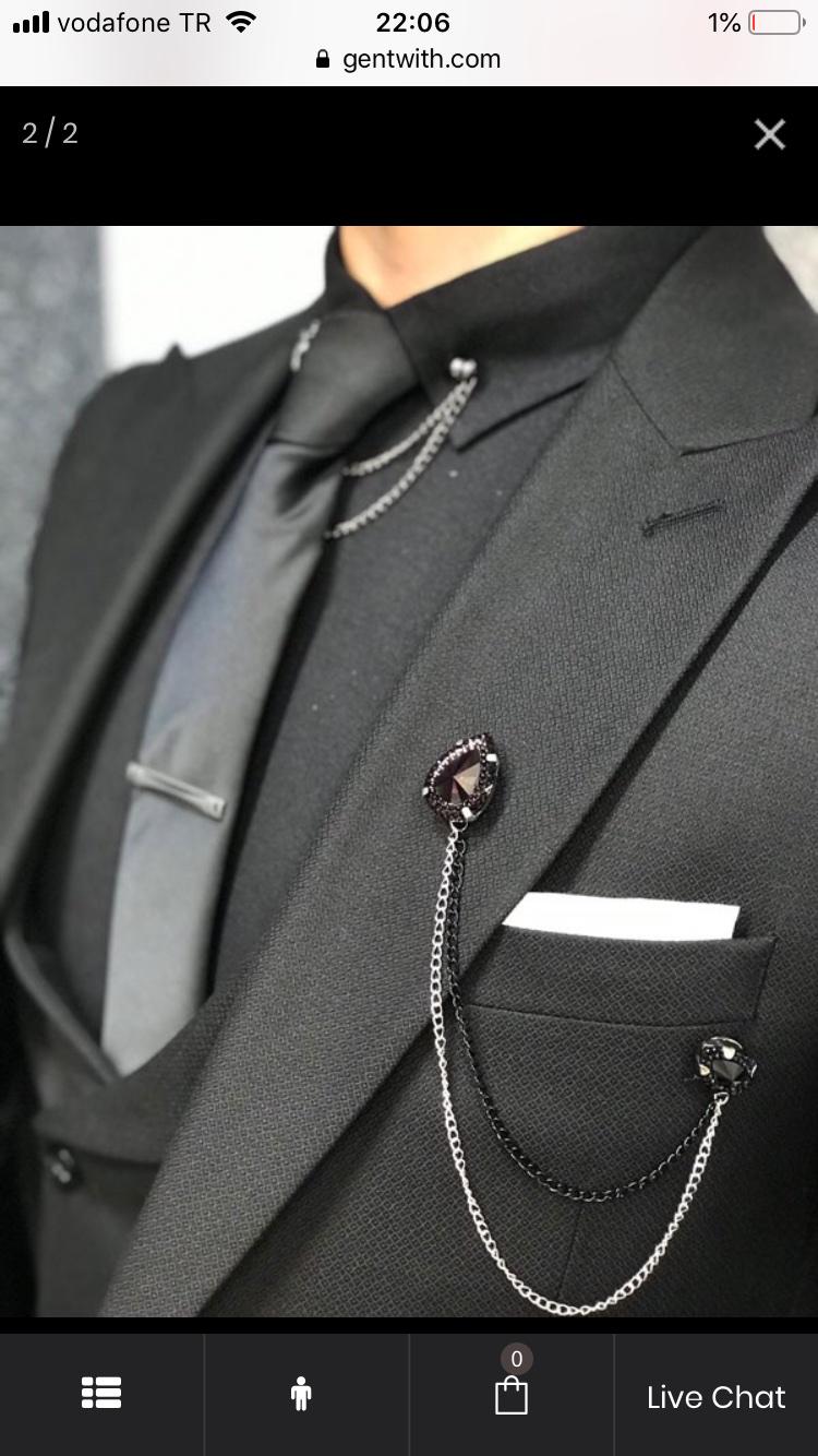 Костюм-трійка чоловічий класичний р, 46 Чорний (2800) - фото 3 Костюм-трійка чоловічий класичний р, 46 Чорний (2800) - фото 3