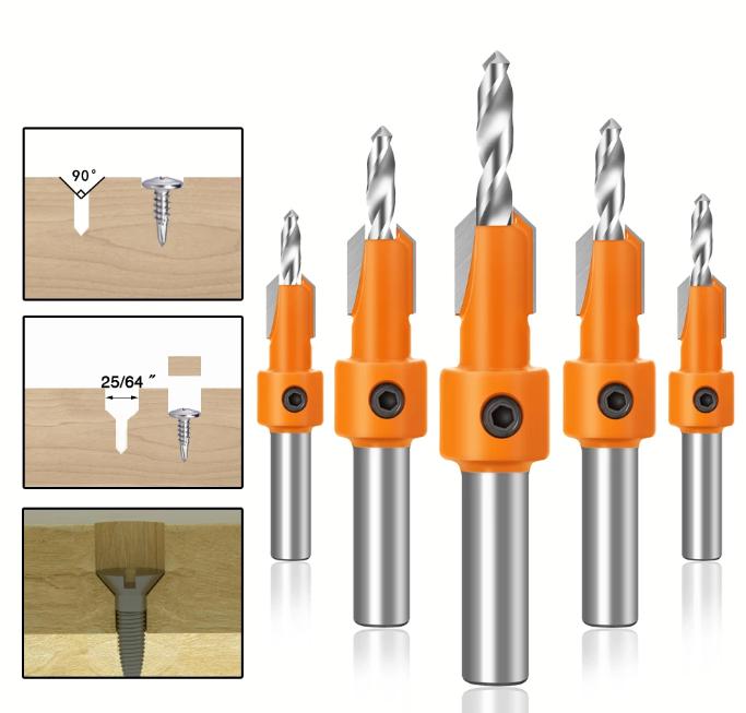 Зенкери HSS по дереву 2,8-4,0 мм хвостовик 8 мм 5 шт. (F531) - фото 7 Зенкери HSS по дереву 2,8-4,0 мм хвостовик 8 мм 5 шт. (F531) - фото 7