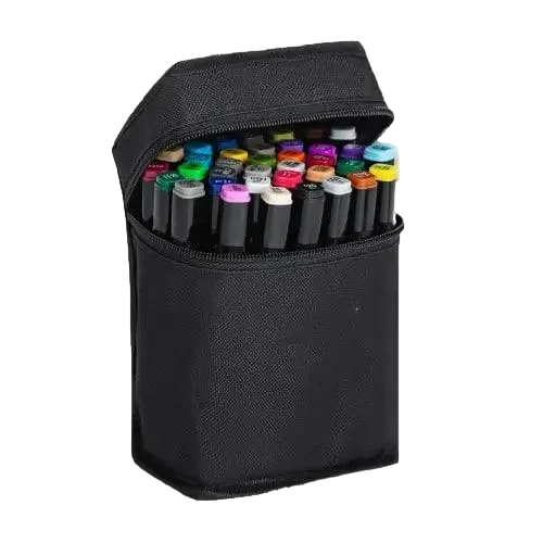 Набір маркерів двосторонніх для скетчингу та малювання в сумці 24 кольори (DR014862)