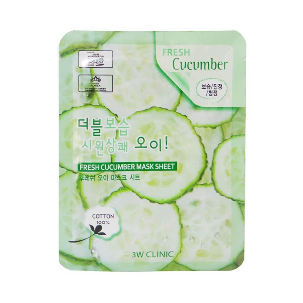 Маска зволожуюча 3W Clinic Fresh Cucumber Mask Sheet зволожуюча 1 шт. (1239302526)