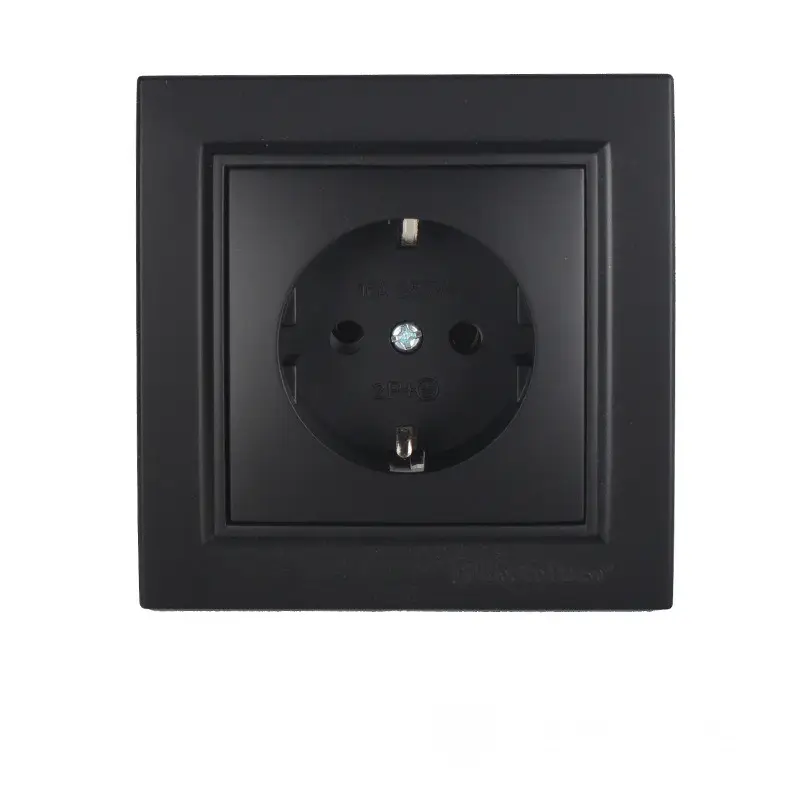 Розетка с заземлением ElectroHouse Enzo 16 A IP22 Графит (EH-2109P-PG) Розетка с заземлением ElectroHouse Enzo 16 A IP22 Графит (EH-2109P-PG)