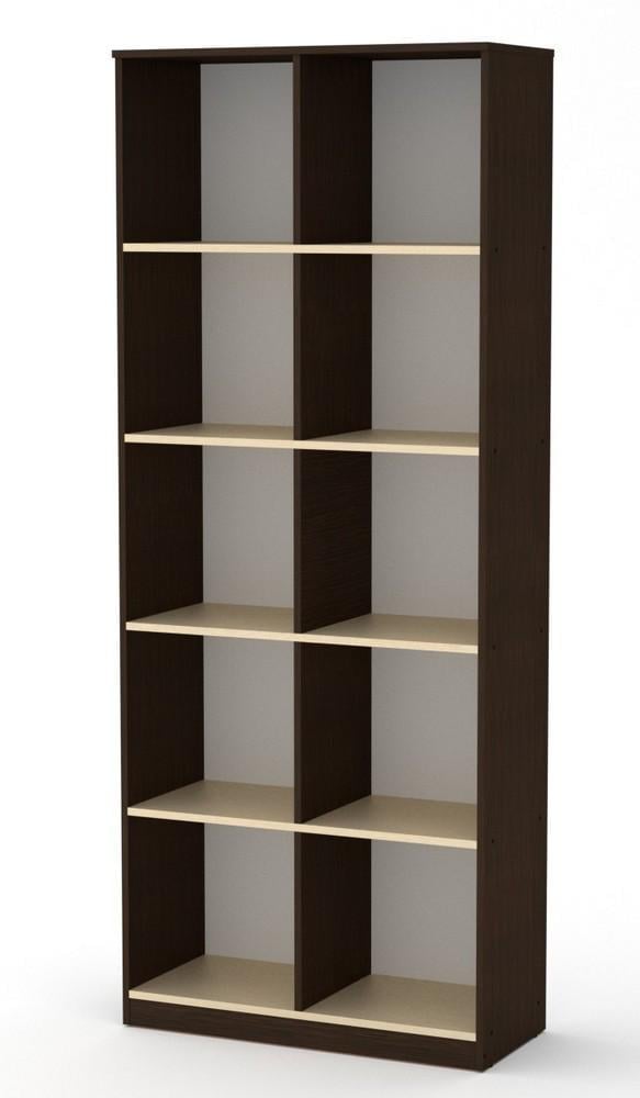 Стелаж для книг Компаніт КШ-2 АБС Венге комбі