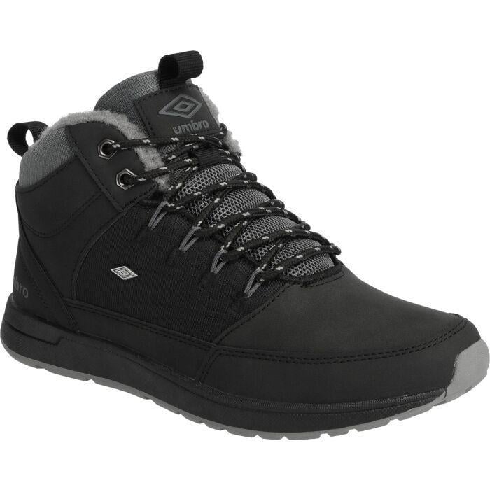 Ботинки мужские Umbro OTIS WL JNR на шнуровке короткие кожаные р. 39/25 см Черный (23373420)