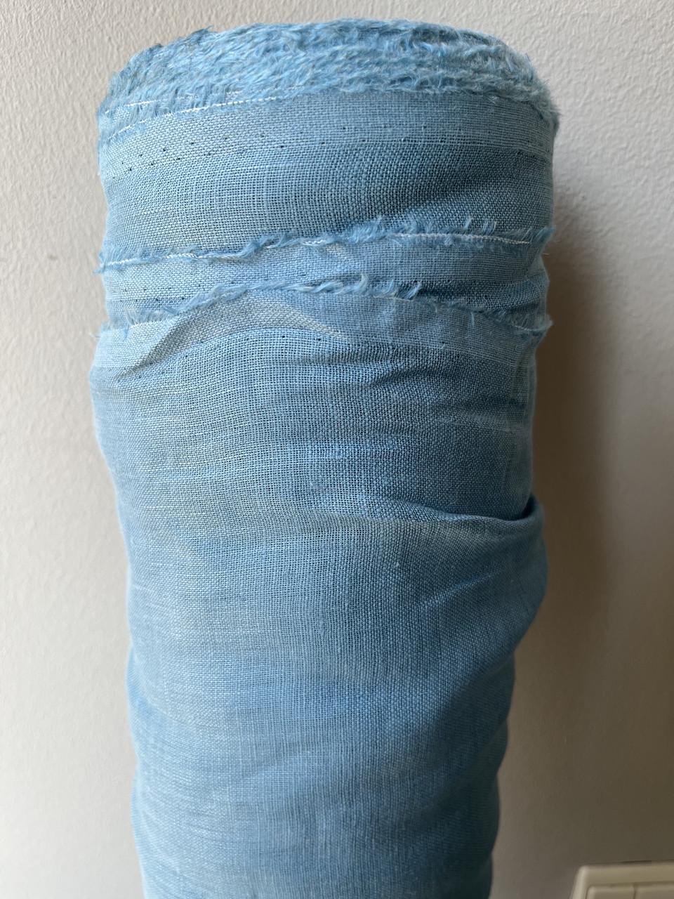 Ткань натуральная Linen Plus 100% лен марля Голубой 1586 - фото 2 Ткань натуральная Linen Plus 100% лен марля Голубой 1586 - фото 2