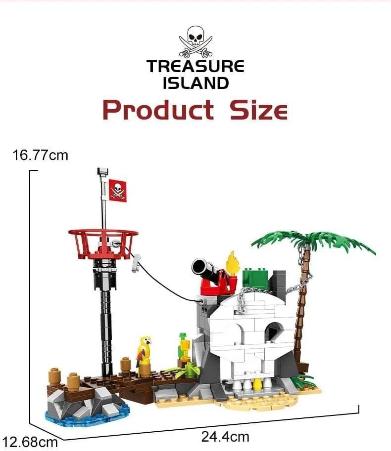Конструктор WOMA Пиратский остров с пиратским кораблем и пиратами 232 дет. - фото 3
