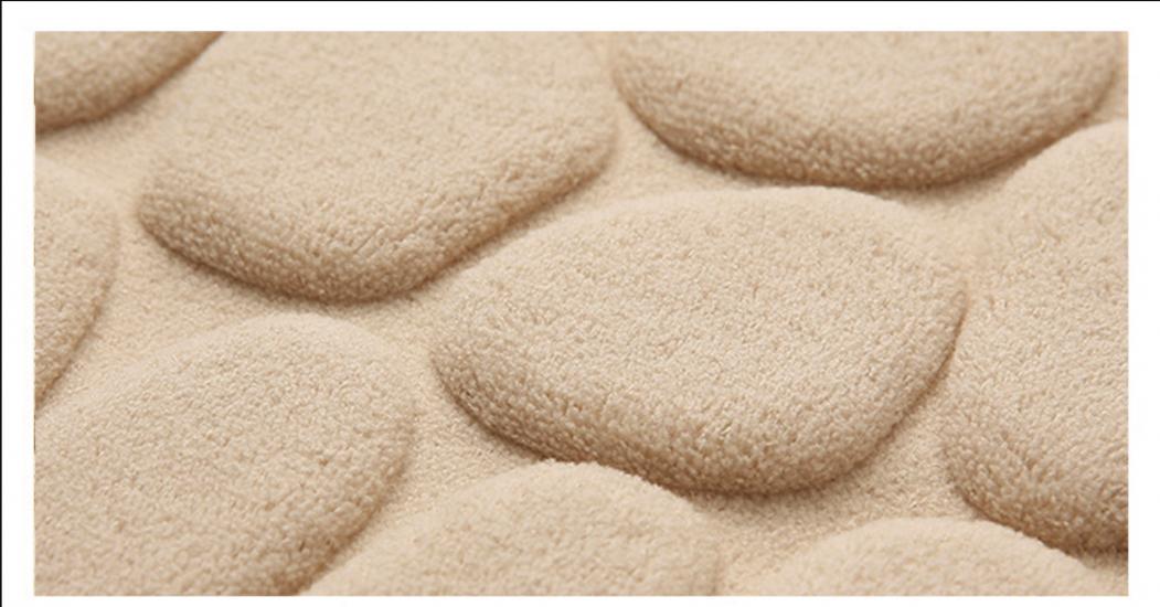 Набір килимків у ванну кімнату Камінці 2 шт. 80x50/40x50 Beige (127845) - фото 2