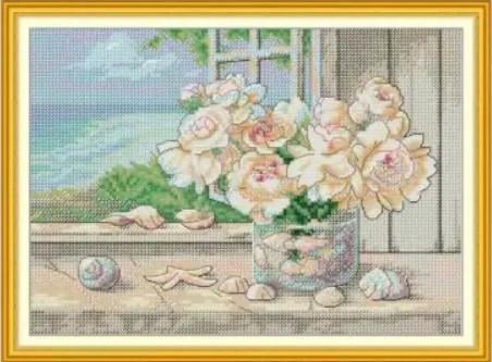 Набор для вышивания Seaside bay window AIDA 14ct с рисунком 30х21 см Набор для вышивания Seaside bay window AIDA 14ct с рисунком 30х21 см