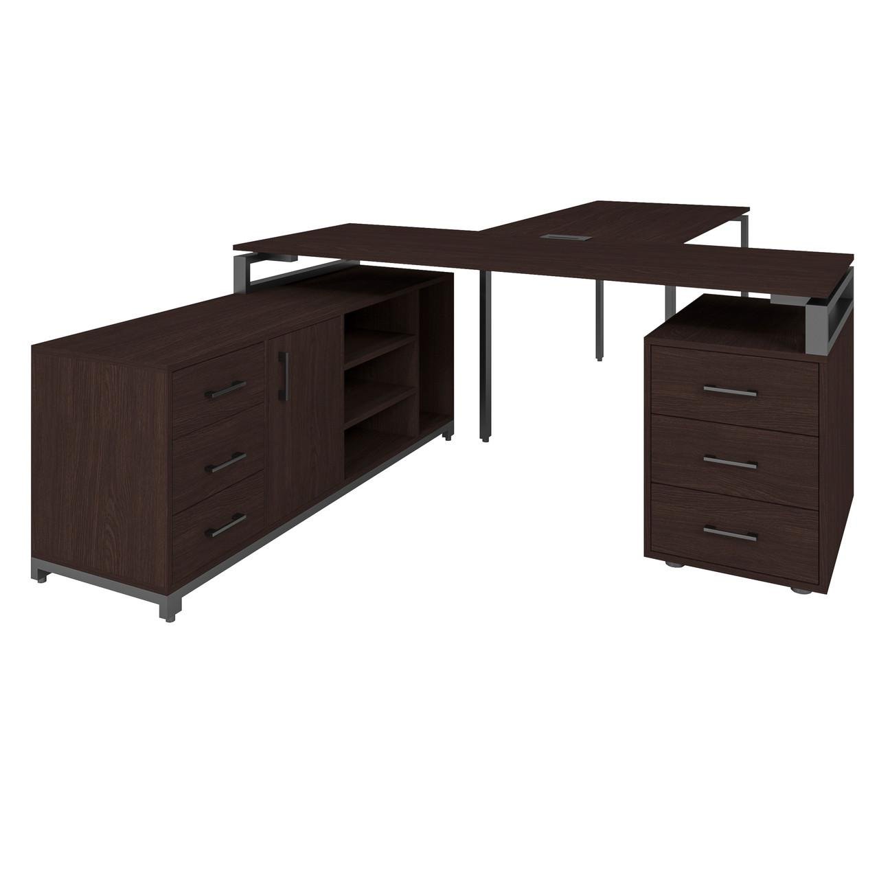 Офисный письменный стол Loft Details FLB200b с брифингом Венге магия