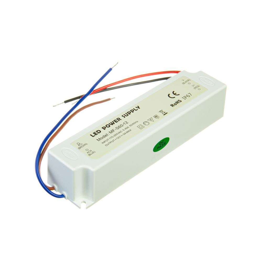 Блок питания Led Slim Plastic 12 V 5 A 60 Bт IP65