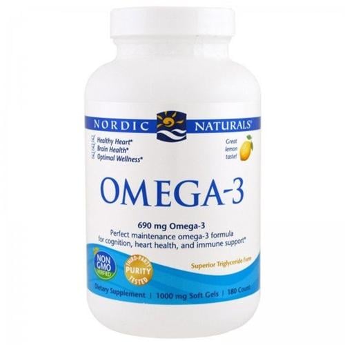 Омега 3 Nordic Naturals Omega-3 1000 мг 180 Soft Gels Great Lemon taste