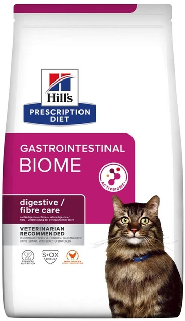 Корм сухой для кошек Hill’s Prescription Diet Gastrointestinal Biome Digestive/Fibre Care Курица 3 кг