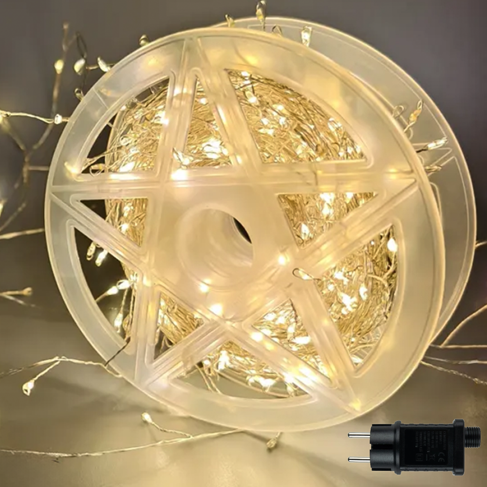 Гирлянда светодиодная мишура Роса 100 м 3000 LED 220V 8 режимов Теплый белый Гирлянда светодиодная мишура Роса 100 м 3000 LED 220V 8 режимов Теплый белый