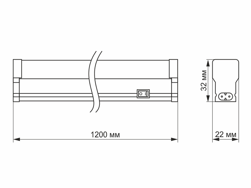 Світлодіодний світильник лінійний TITANUM Т5 20W 1,2 м 5000К 220V Білий (TL-T5-20125) - фото 4