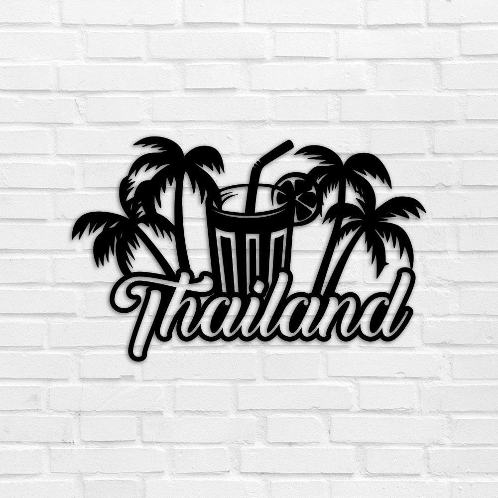 Настенное панно из дерева TWD Thailand 50х32 см Черный (ww-WALL60004М)