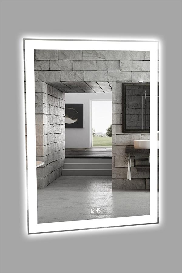 Дзеркало Diamond 120x60 см з LED підсвічуванням та годинником (1111166)