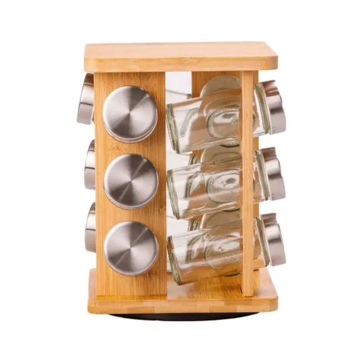 Набір для спецій на дерев'яній підставці 12 предметів по 100 мл (HP531B6612Z) - фото 2 Набір для спецій на дерев'яній підставці 12 предметів по 100 мл (HP531B6612Z) - фото 2