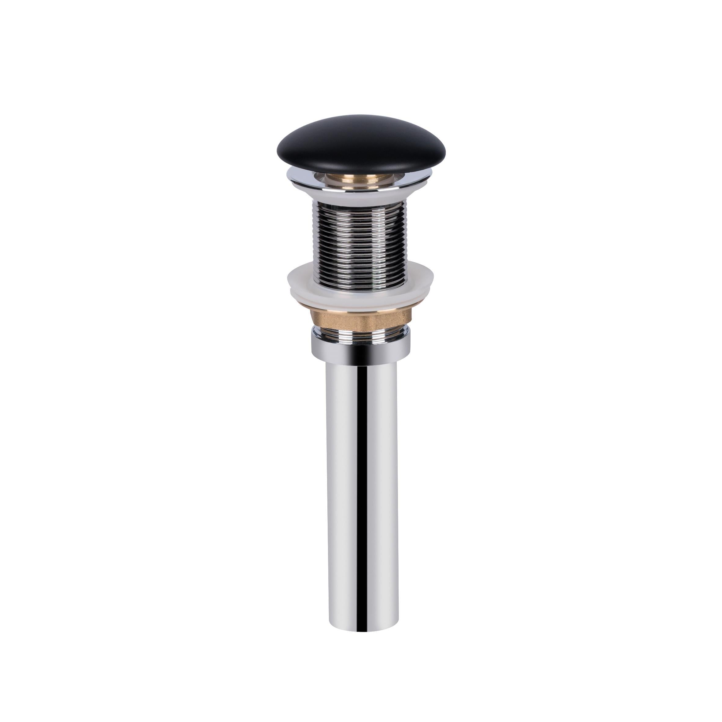 Клапан донный Qtap для раковины PU03 70х70х227,5 мм Matt Black