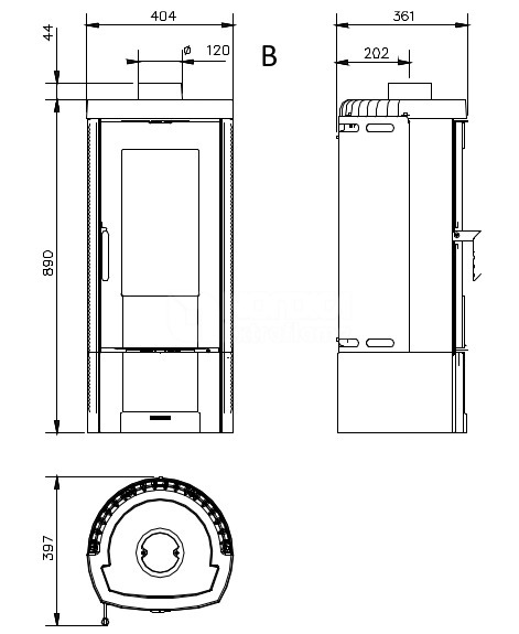 Піч-камін чавунна La Nordica Candy 4.0 - фото 6