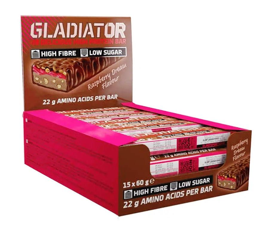 Протеїновий батончик Olimp Nutrition Gladiator 15 х 60 g Raspberry