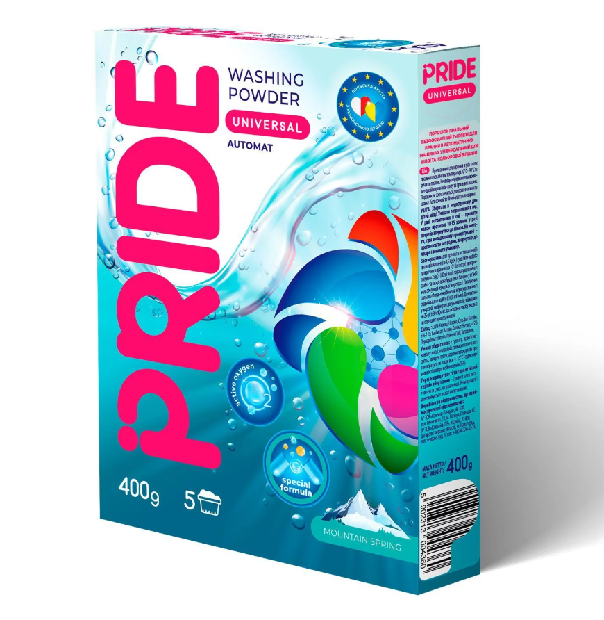 Стиральный порошок Pride Washing Powder Universal Mountain Spring автомат 400 г (X-1652)