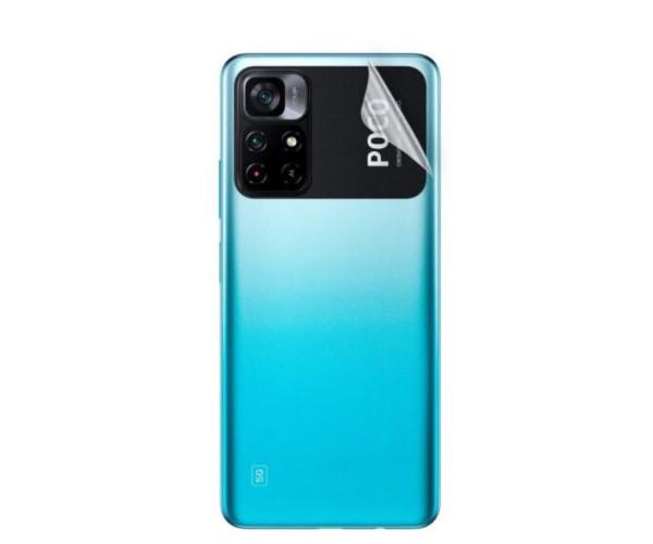 Противоударная гидрогелевая пленка Hydrogel Film для Xiaomi Poco M4 Pro на заднюю панель, Transparent