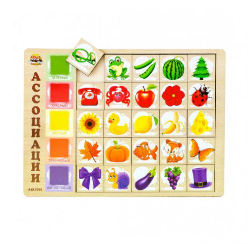 Пазл-игра деревянный Ассоциации Цвета 30 элементов (169261) Пазл-игра деревянный Ассоциации Цвета 30 элементов (169261)