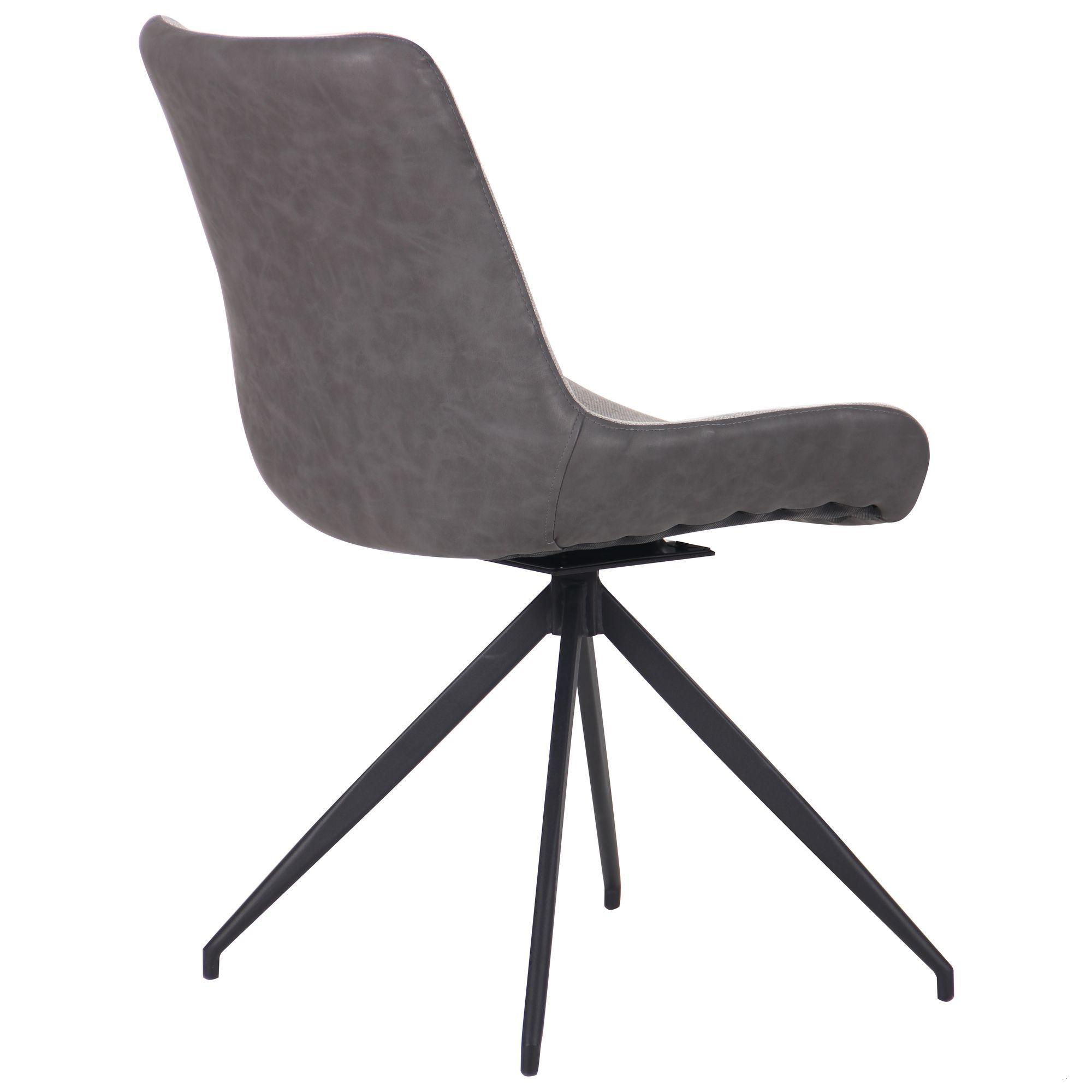 Стілець поворотний AMF Aurora Чорний/Меланж сільвер (545804) - фото 3 Стілець поворотний AMF Aurora Чорний/Меланж сільвер (545804) - фото 3