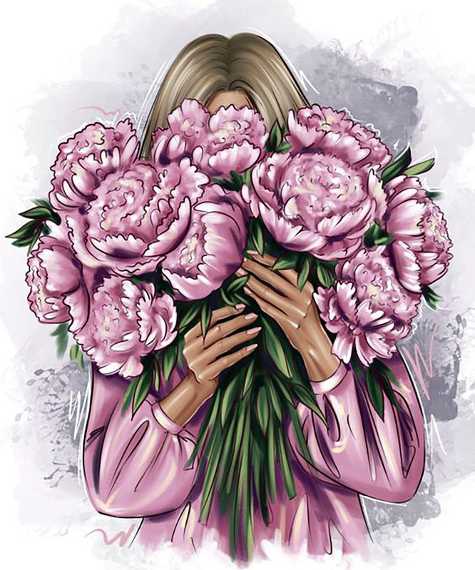 Алмазная мозаика Мои пионы 50х60 см (28915488)