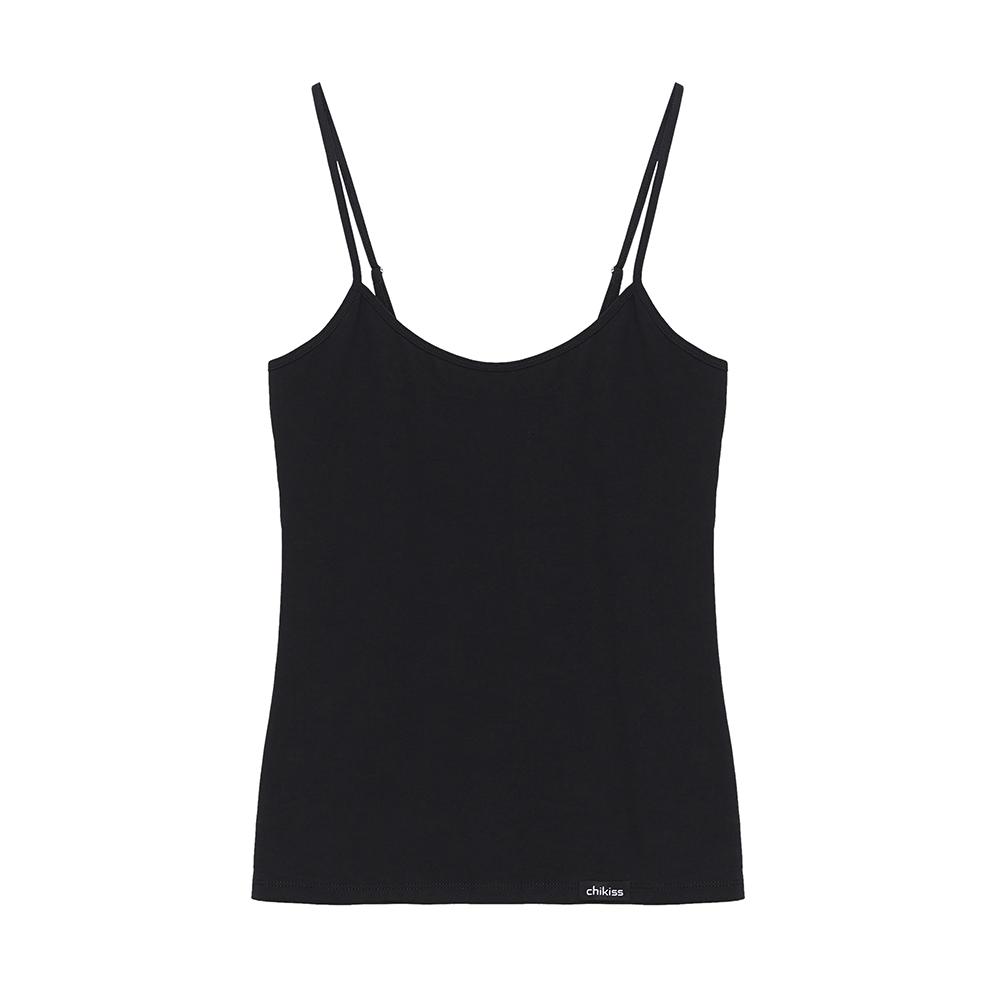 Майка женская на тонких брителях Chikiss S Черный (CLV 100/004)
