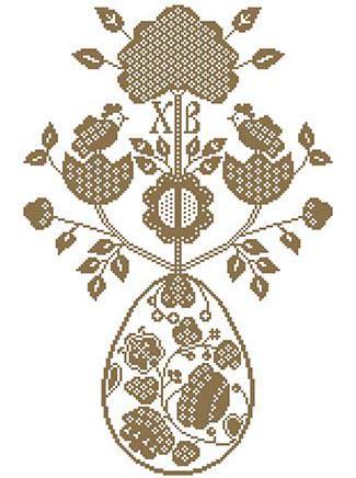 Схема на атласной ткани пасхальное полотенце для вышивки бисером и нитками (ТР824)