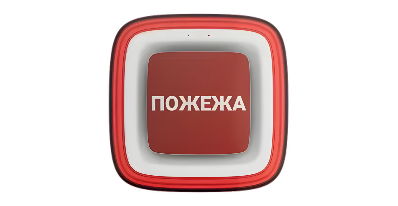 Пожарный извещатель светодиодный беспроводной адресный Ajax EN54 FireProtect Sounder/VAD FIRE UA Jeweller White