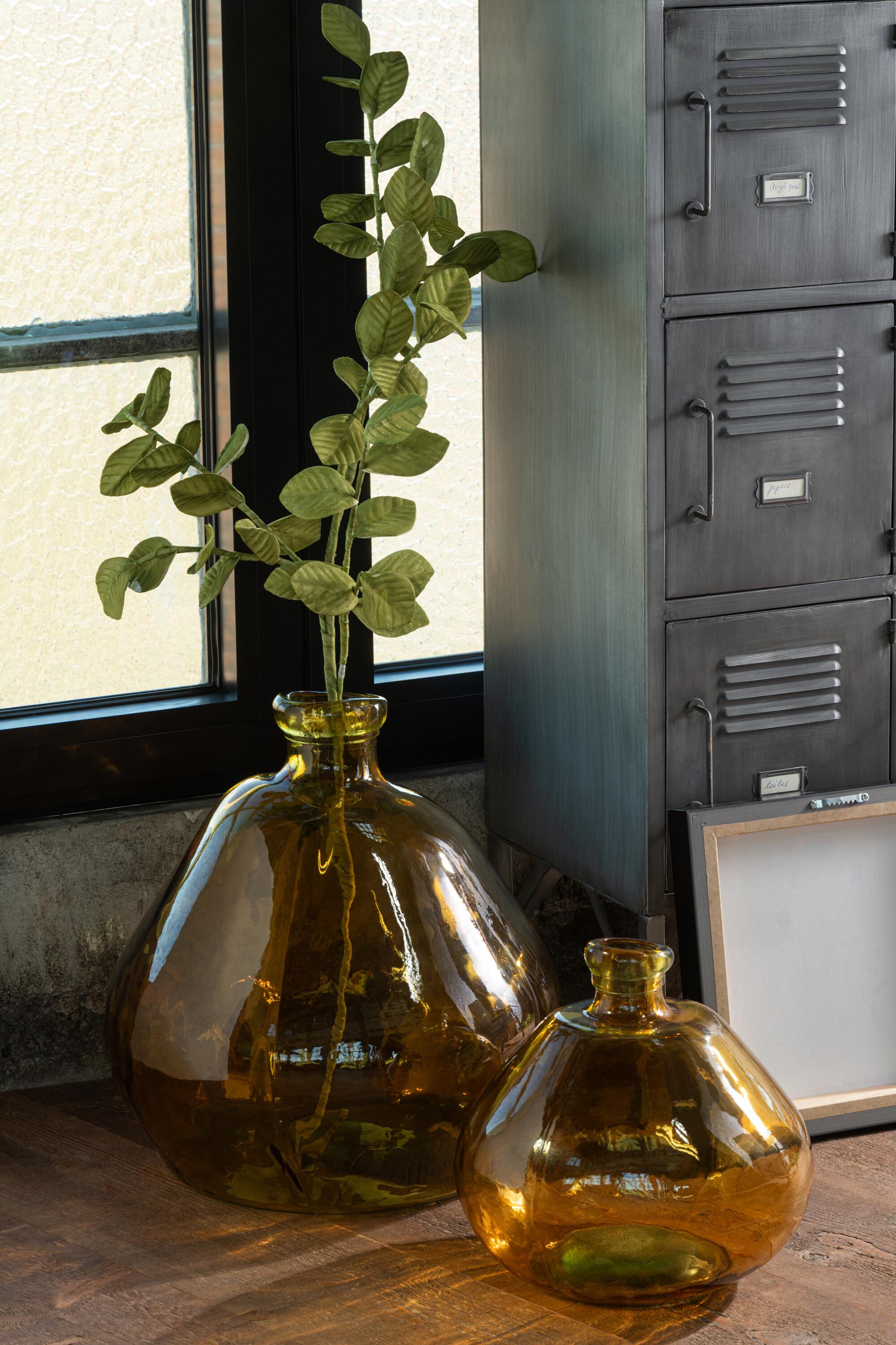 Ваза J-LINE стеклянная фигурной формы 48 см Желтый - фото 2 Ваза J-LINE стеклянная фигурной формы 48 см Желтый - фото 2