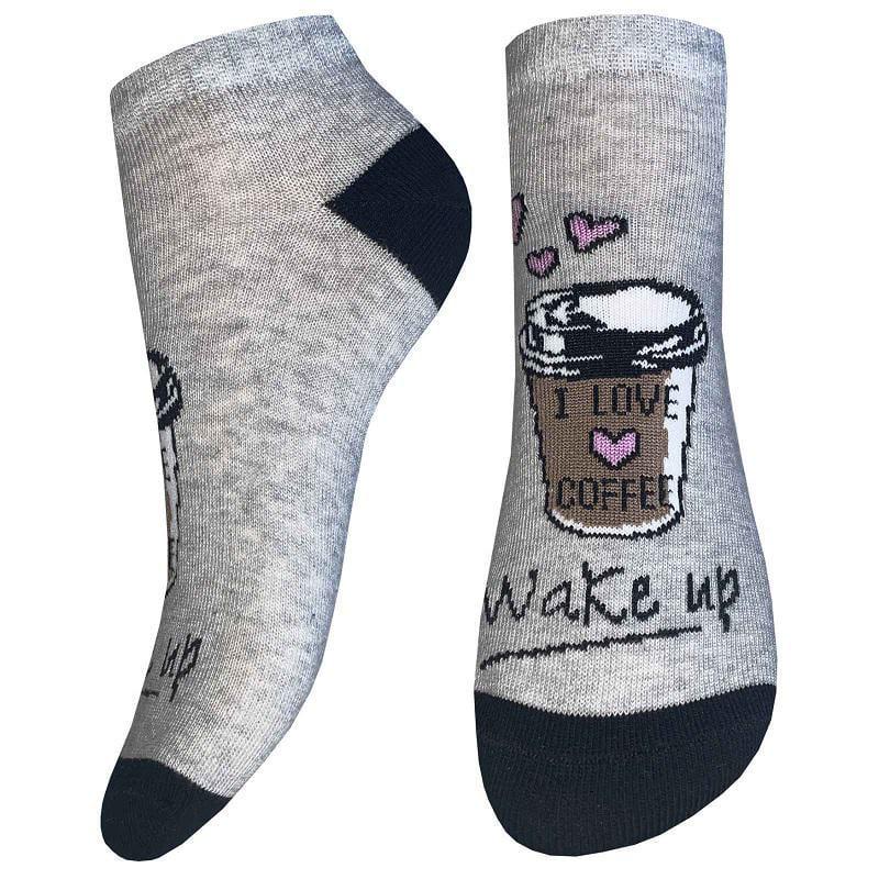 Носки женские демисезонные Легка хода 5446 спортивные р. 23 Серебряный меланжевый