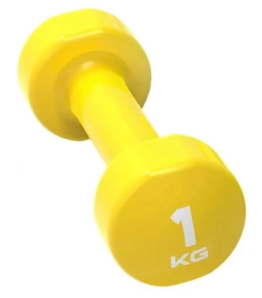 Гантель вініл STUDIO DUMBBELL 1 кг Жовтий (LP8076-1) - фото 2