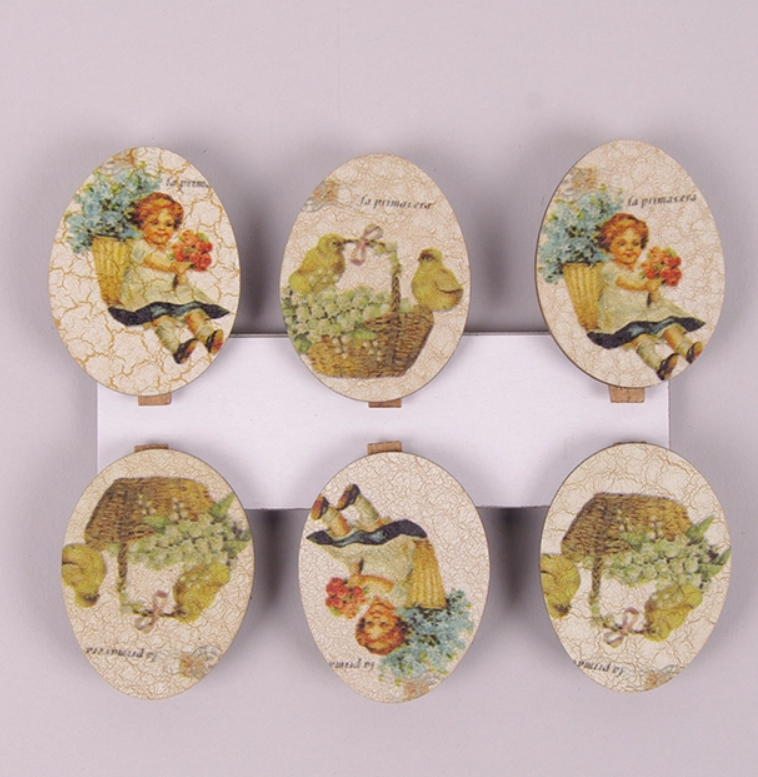 Декор на прищепке Писанка 6 шт. (44155)