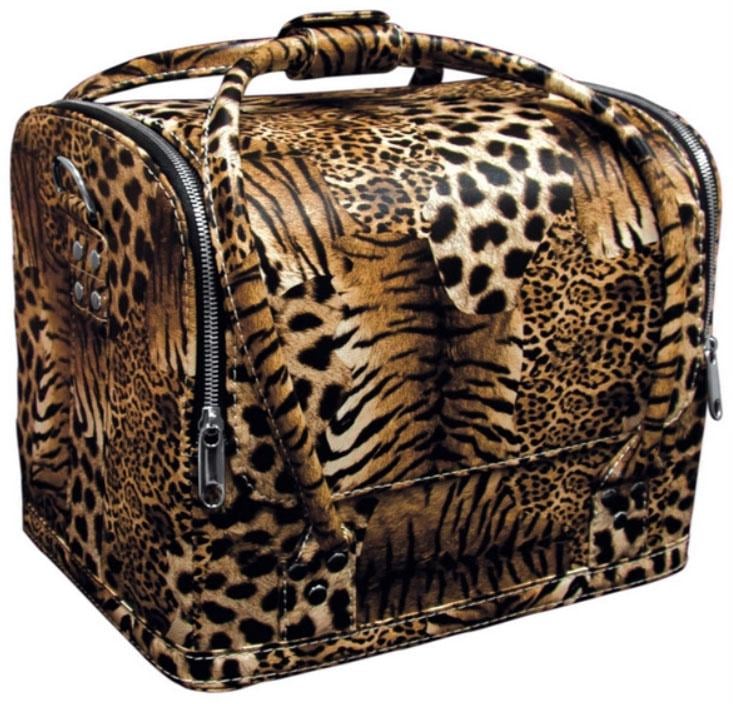 Бьюти кейс для ко сметики Leopard 30х26х23 см (JB12712)