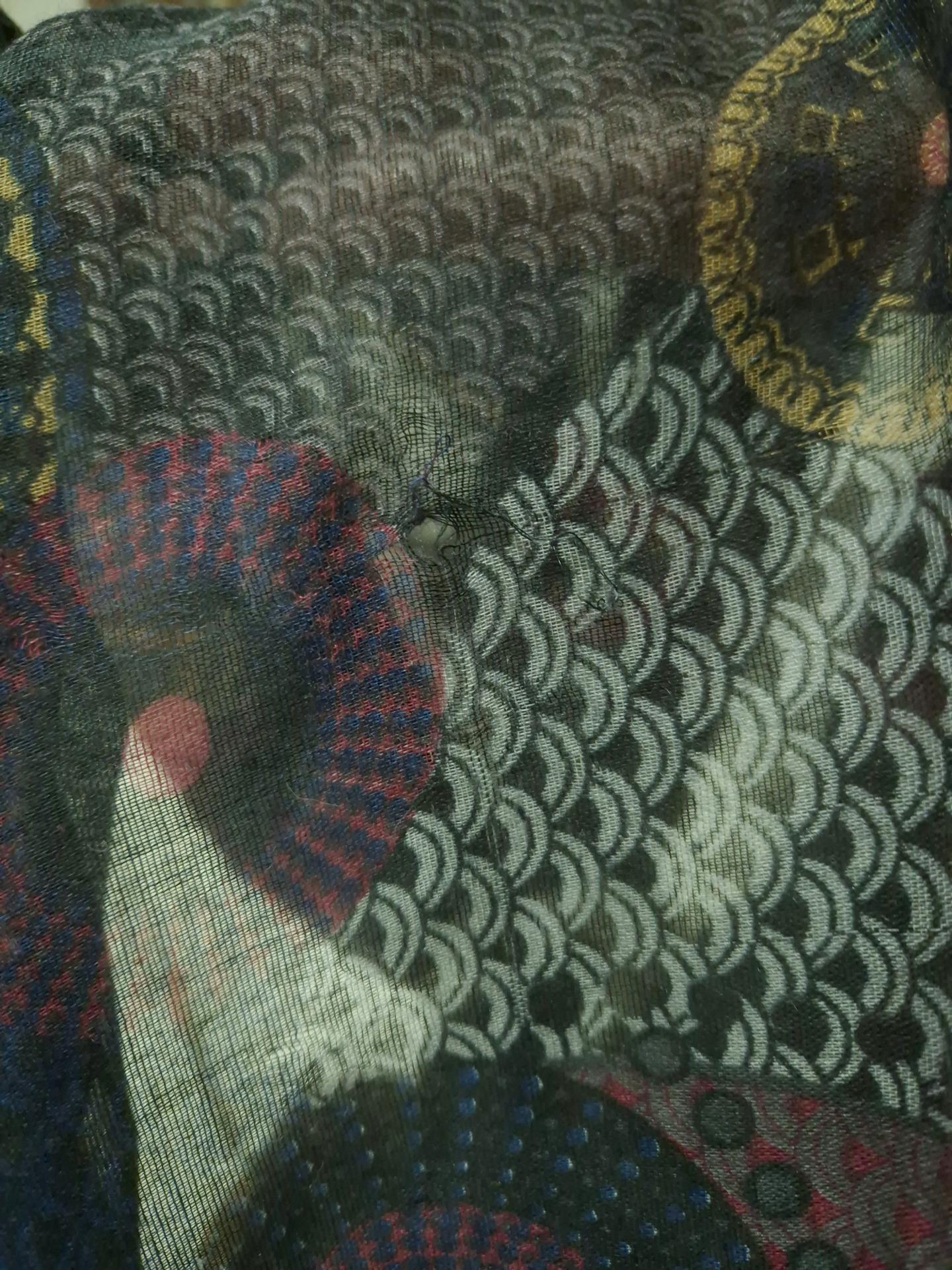 Шарф-палантин жіночий в геометричний принт весна-осінь 180х87 см Бордовий (15110) - фото 8