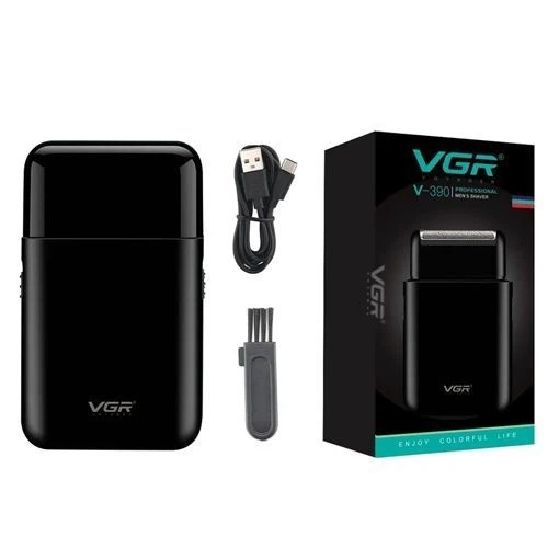 Электробритва-шейвер VGR V-390 Black IPX7 с выдвижным триммером и подзарядкой Type-C (PH00490)