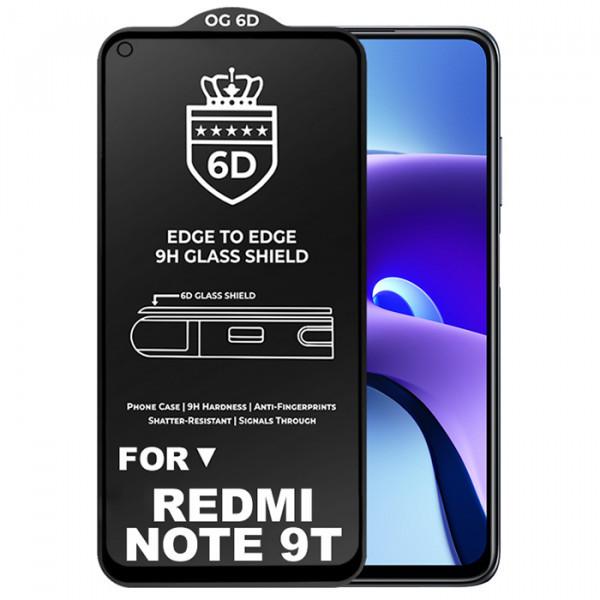 Защитное стекло 6D для Redmi Note 9T противоударное