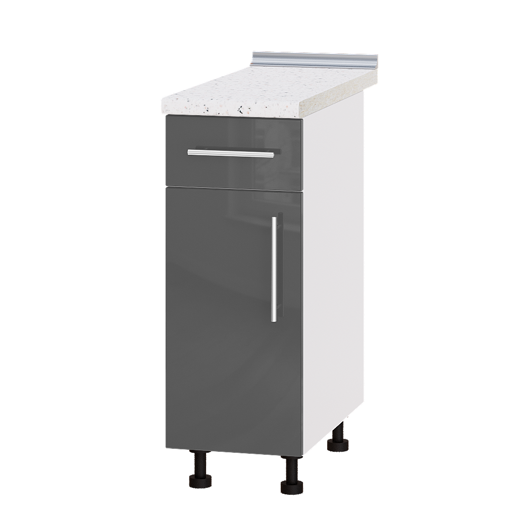 Шафа нижня Еверест Модерн модуль Низ Н74-300 30х47х85 см Граніт глянець/Білий (03048)
