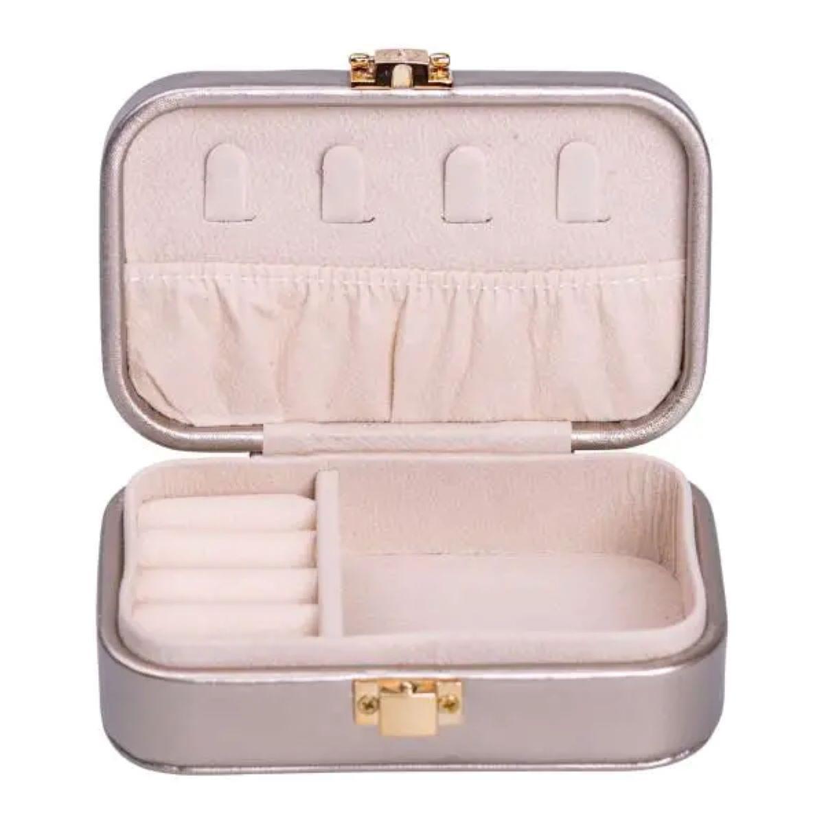 Ящик для украшений из экокожи с застежкой 12х7,5х4 см (HP-5-34CR)