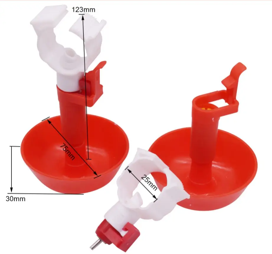 Поїлка ніпельна C29 з мікрочашкою для птахів